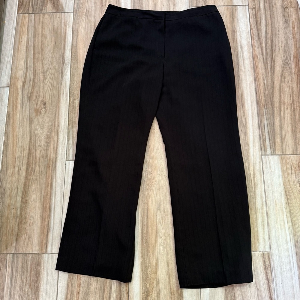 Evan-Picone | Classic Black Striped Dress Pants Size 14